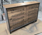 60″ Walnut Ten-Drawer Dresser – Gray — product photo 4