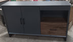 48″ Walnut Accent Cabinet – Charcoal Gray — product photo 1