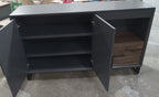 48″ Walnut Accent Cabinet – Charcoal Gray — product photo 4