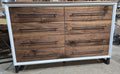 60″ Walnut Eight-Drawer Dresser – White — product photo 1