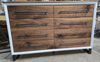 60″ Walnut Eight-Drawer Dresser – White — product photo 1