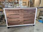 60″ Walnut Eight-Drawer Dresser – White — product photo 4