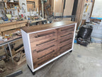 60″ Walnut Eight-Drawer Dresser – White — product photo 5
