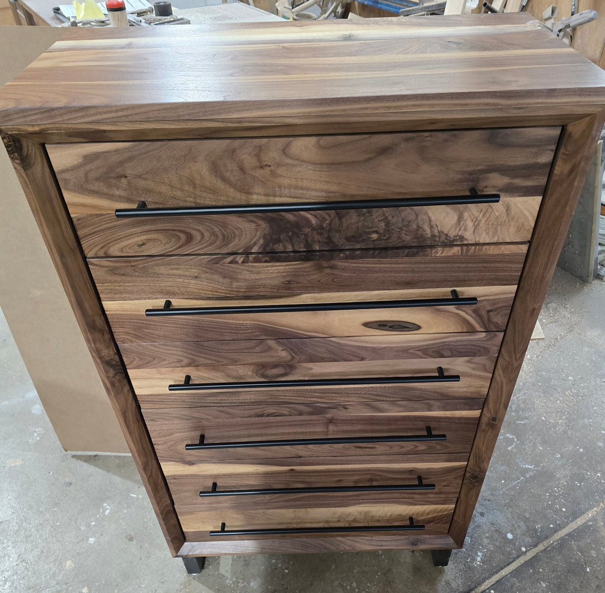 30-inch six-drawer chest in Natural Walnut — finish reference
