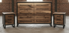 Walnut Dresser & Two Nightstands Set — product photo 1