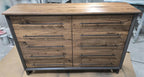 60″ Walnut Ten-Drawer Dresser – Gray — product photo 5