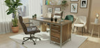 72″ Walnut Executive Desk — product photo 3