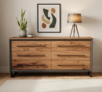 60″ Walnut Six-Drawer Dresser — product photo 3
